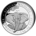Somalia Elephant 1kg Silvercoin 2021 (margin scheme)