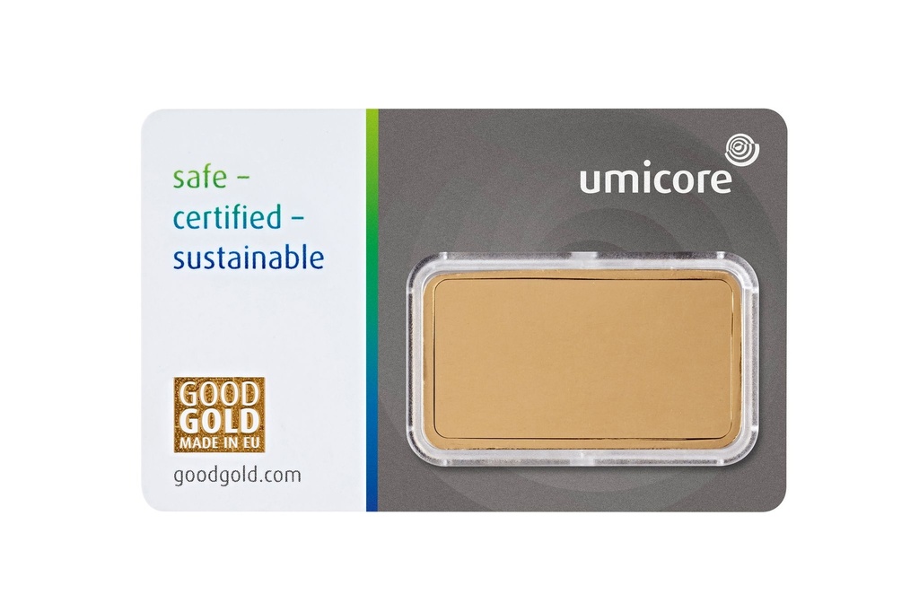 Umicore Goldbarren 50g Packung2