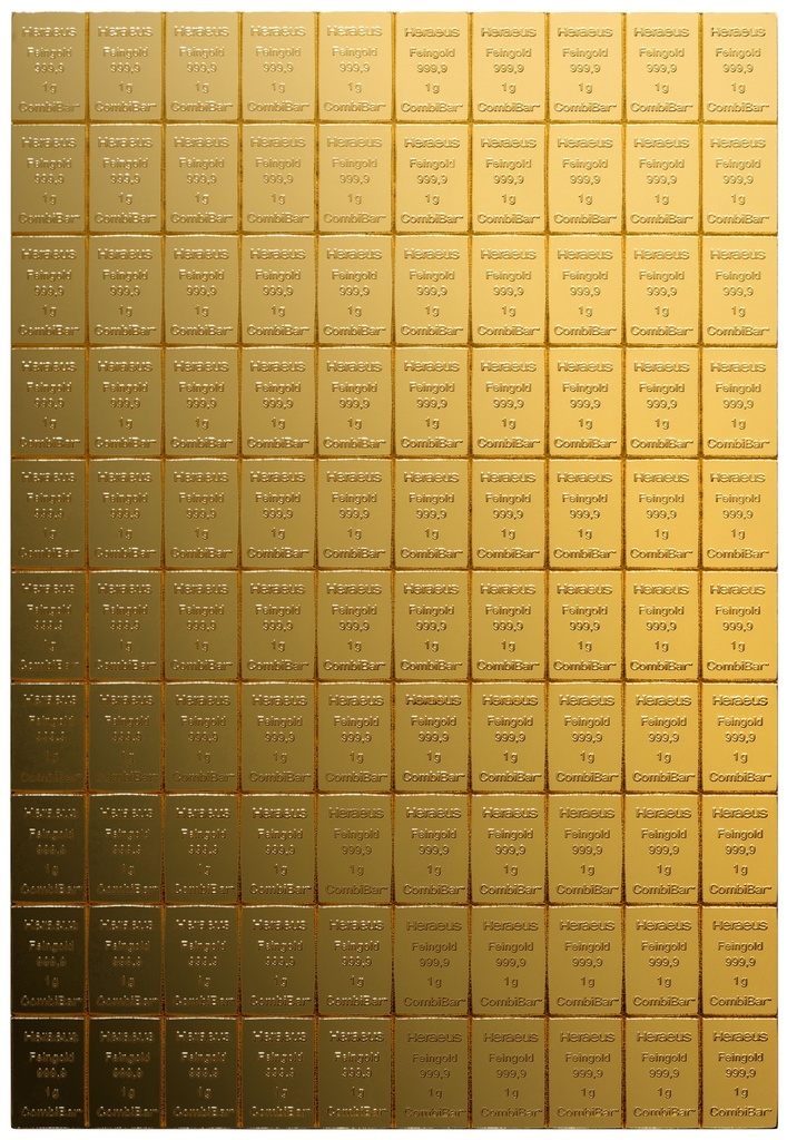 Heraeus 100g tafel rück