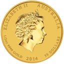 Lunar Horse 1 2oz Gold 2014-Back View