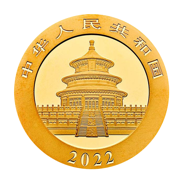China Panda 30g Goldmünze 2022