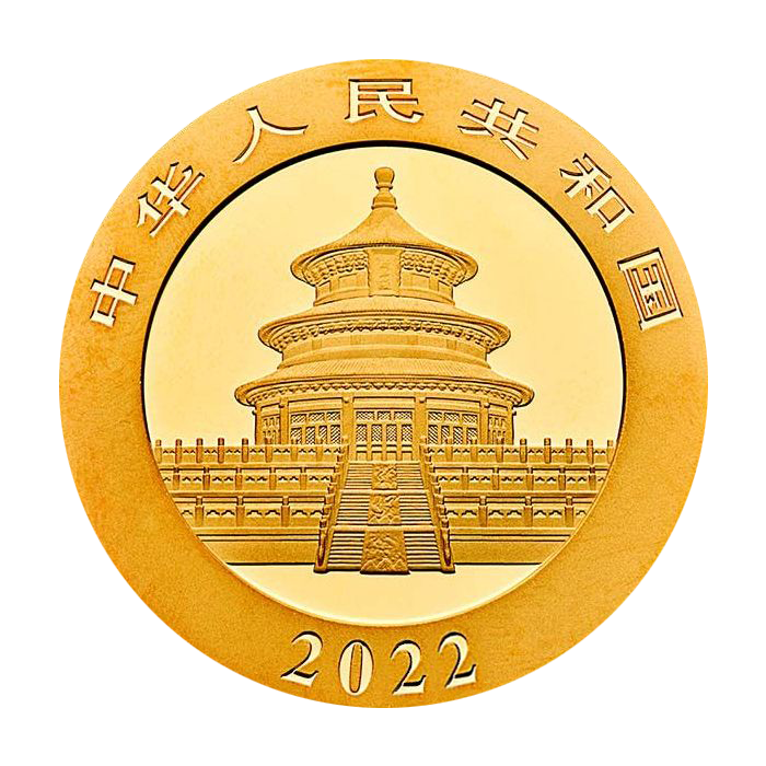 China Panda 15g Goldmünze 2022