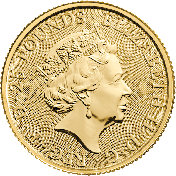 2022 Lion of England 1-4oz Gold Reverse - RTLE22QZ