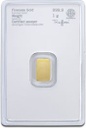 1 Gram Heraeus Gold Bar in blister back