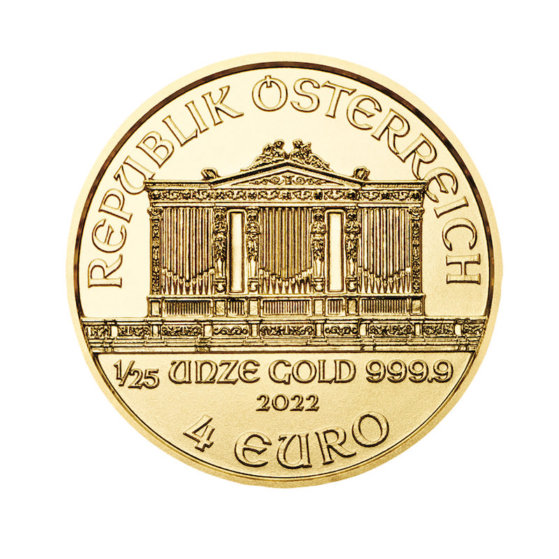 Wiener Philharmoniker 1/25 Unze Goldmünze 2022