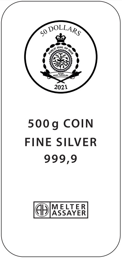 500 Gramm Niue Silber Münzbarren differenzbesteuert