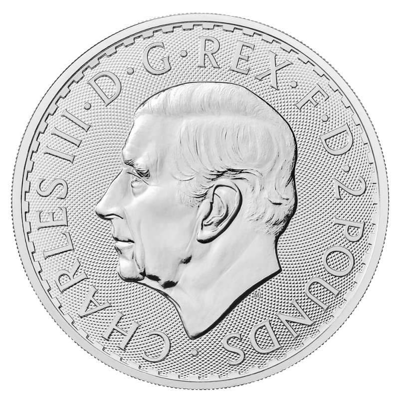 Britannia Charles III ohne Krone 1 Unze Silbermünze 2023 differenzbesteuert
