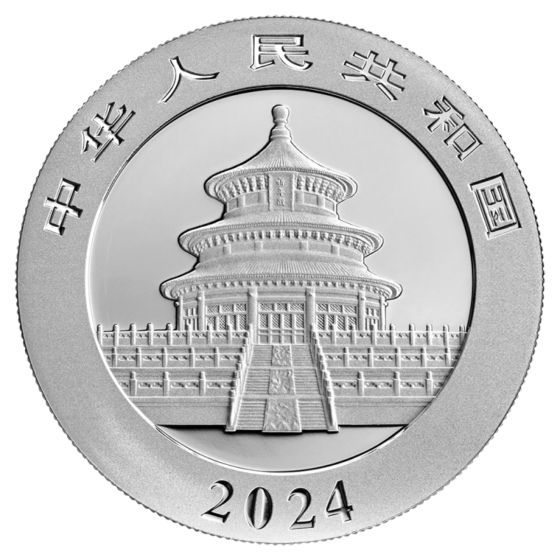 China Panda 30g Silbermünze 2024