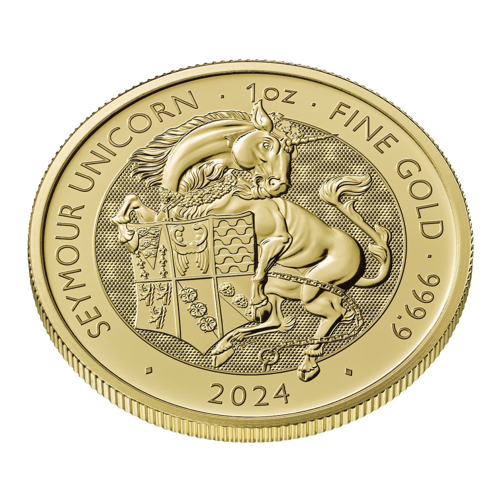 Tudor Beasts Seymour Unicorn 1 Unze Goldmünze 2024