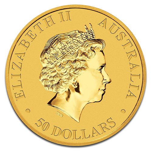 Nugget, Kangaroo, 1 2oz Gold Coin, 2015 - Back