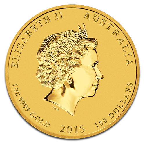Nugget, Kangaroo, 1oz Gold Coin, 2015 - Back