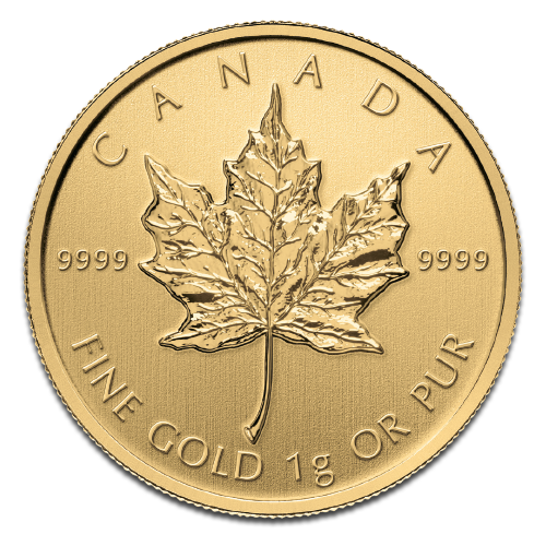 Maple Gram 25, 50 Cents, 25x1g Gold Coins - Motive