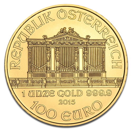 Vienna Philharmonic 1oz Gold Coin 2015 - front