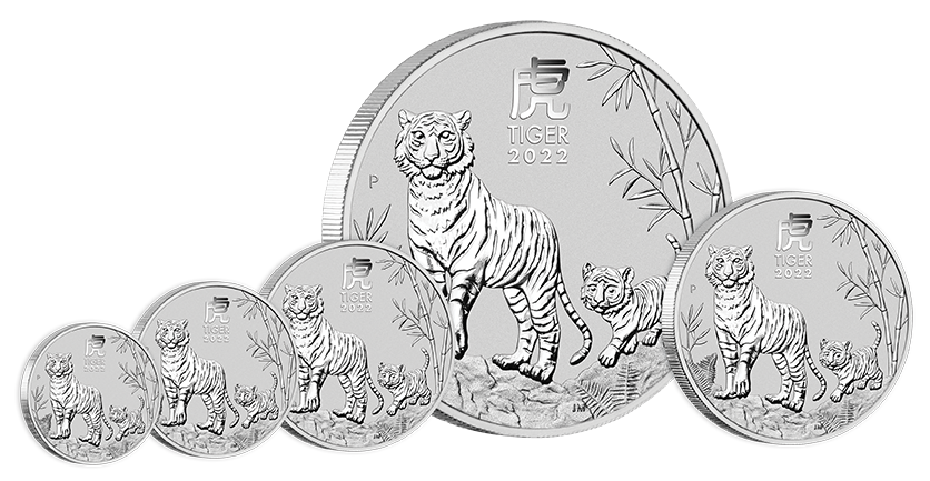 Lunar III Tiger 1 Kilo Silbermünze 2022 differenzbesteuert