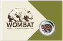 Australien Wombat 1 Unze Silbermünze 2022 coloriert - Coincard