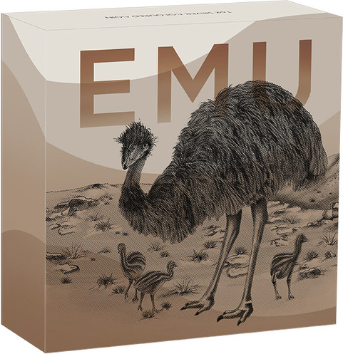 Australien Emu 1 Unze Silbermünze 2024 coloriert 