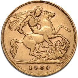 1/2 Pfund Sovereign Edward VII. Goldmünze verschiedene Jahre