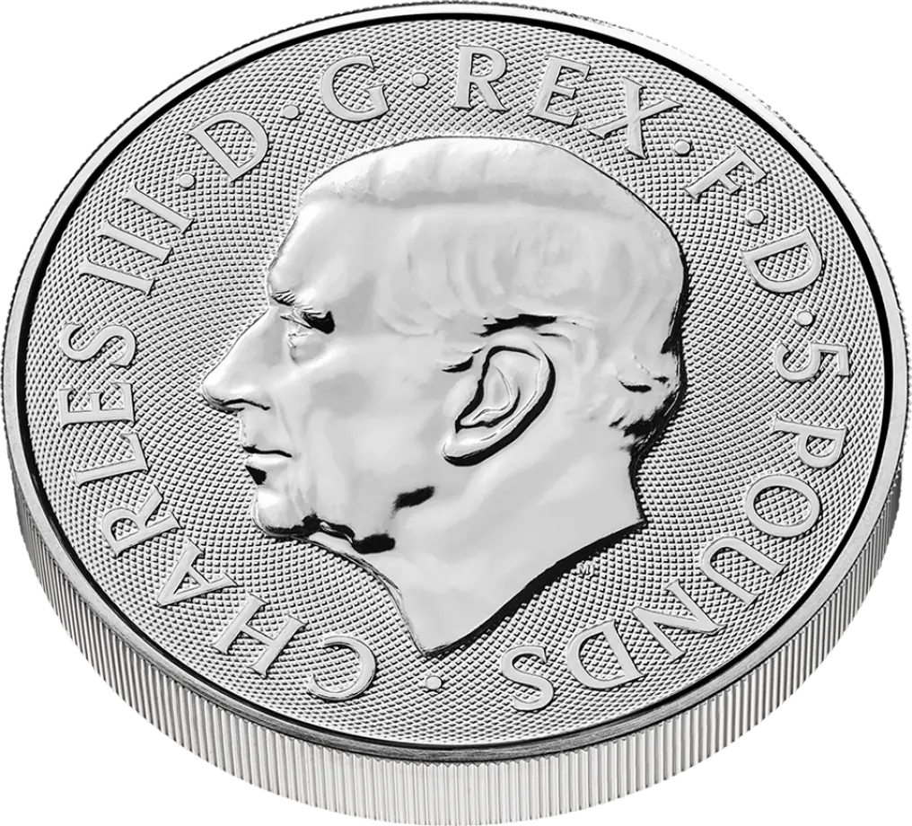Tudor Beasts Greyhound 2 Unzen Silbermünze 2025 differenzbesteuert