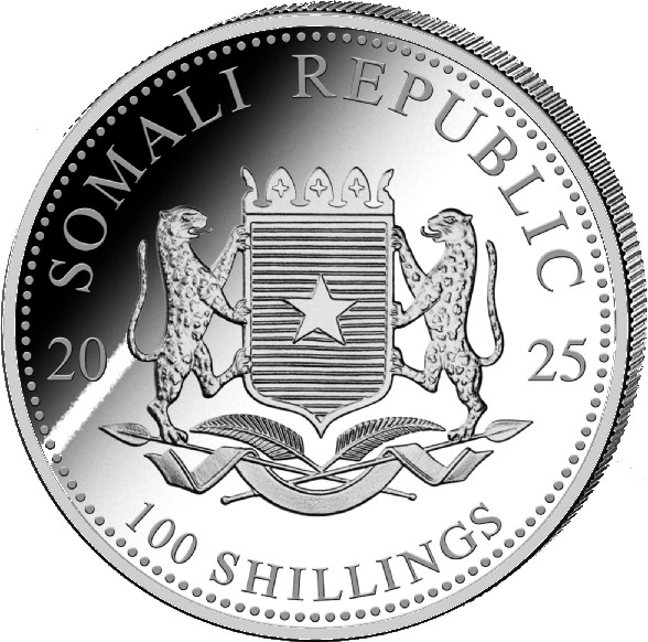 Somalia African Wildlife Leopard 1oz Silver Coin 2025