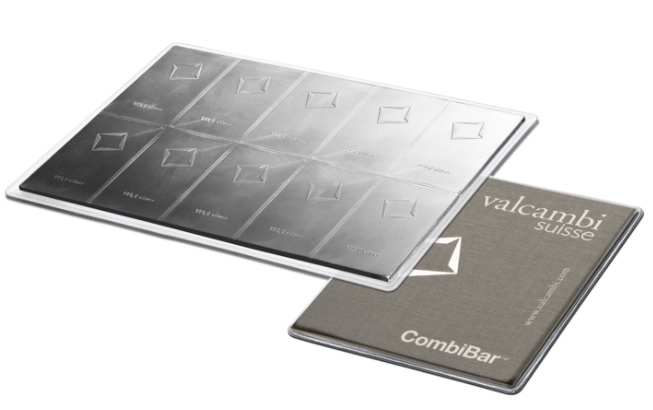 10 x 10g Silver CombiBar | Valcambi