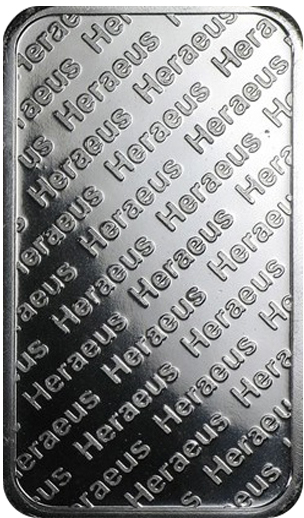 1oz Silver Bar Heraeus
