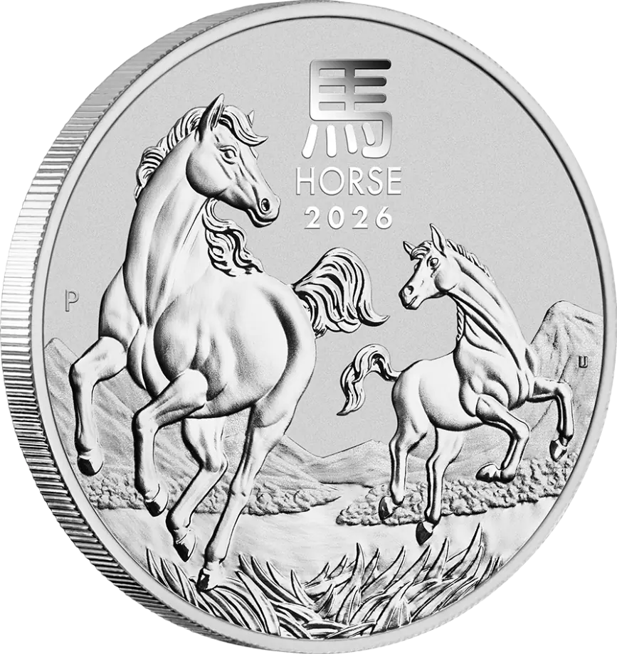 Lunar III Pferd 1/2 Unze Silbermünze 2026