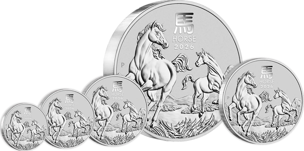 Lunar III Pferd 1/2 Unze Silbermünze 2026