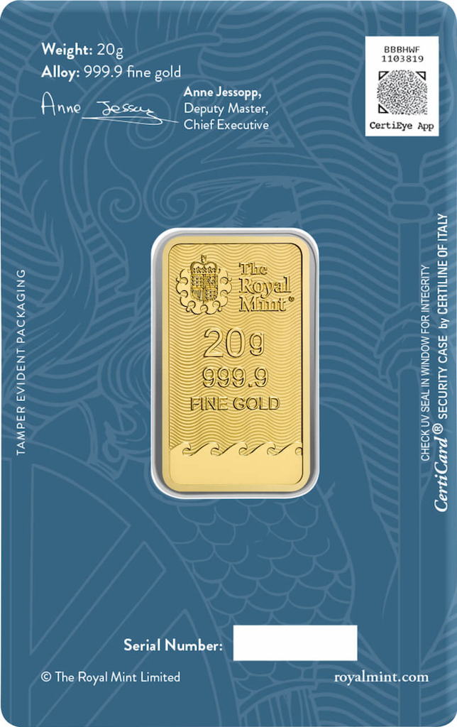 20 Gramm Goldbarren | The Royal Mint - Britannia