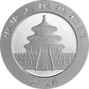 China Panda 30g Silbermünze 2026