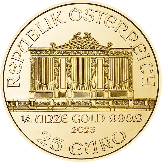 Wiener Philharmoniker 1/4 Unze Goldmünze 2026
