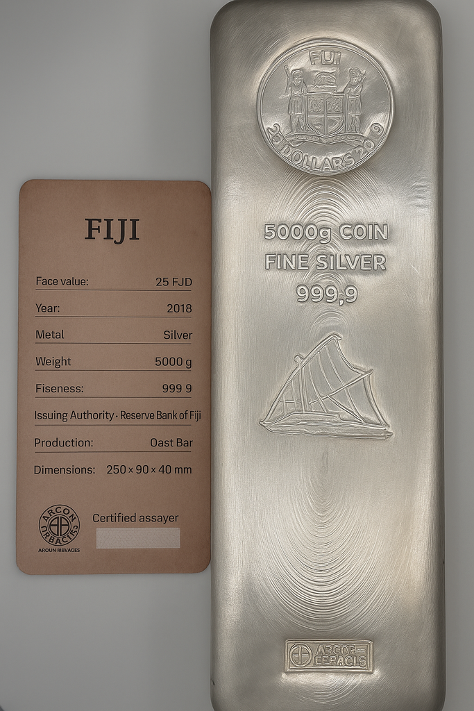 5kg Coin Bar Fiji Islands | margin scheme