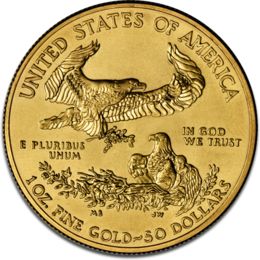 American Eagle 1oz Gold 2013 - Back