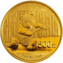 China Panda, 1oz Gold, 2014 - Front
