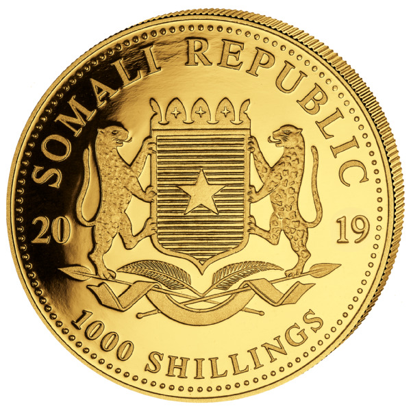 Somalia Elefant 1-oz-Gold-2019-Motif