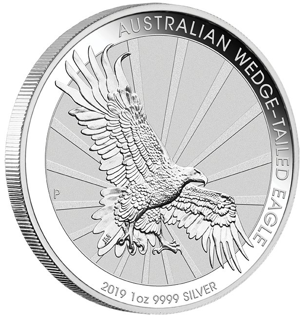 11-2019AustralianWedge-TailedEagle-1oz-Silver-Bullion-Coin-StraightOn-LowRes