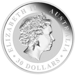 Kookaburra 1 Kilo Silver - Back