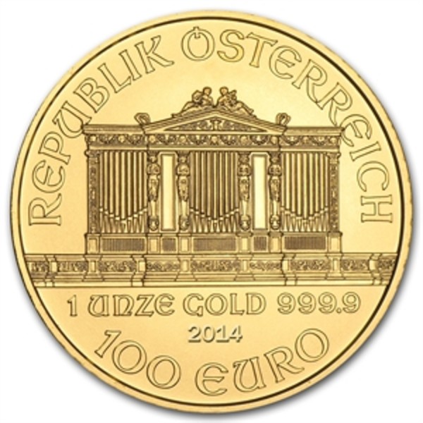 Vienna Philharmonic Gold 1oz 2014 - Back