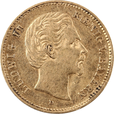 5 Mark King Ludwig II. Bavaria Gold Coin | 1877-1878