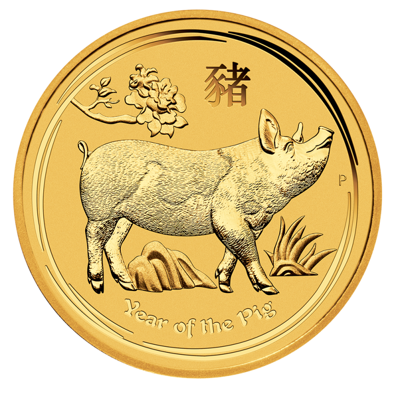 Lunar II Pig 2oz Gold Coin 2019