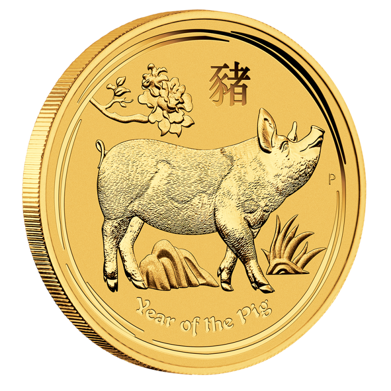 Lunar II Pig 1/4oz Gold Coin 2018