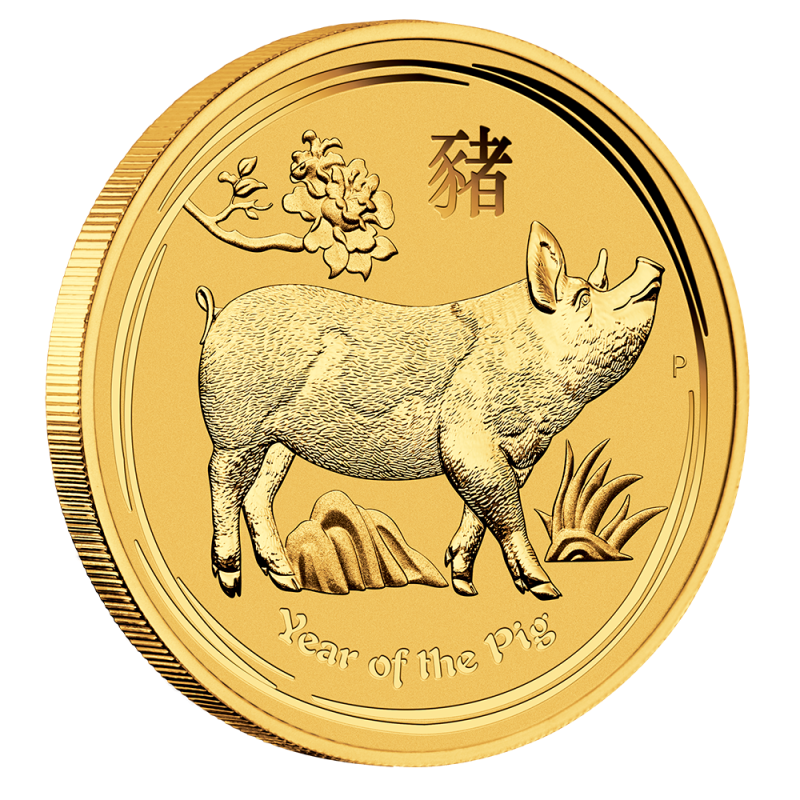 Lunar II Pig 1/20oz Gold Coin 2019