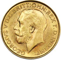 Half Sovereign George V. Gold Coin different years