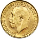 Half Sovereign George V. Gold Coin random years