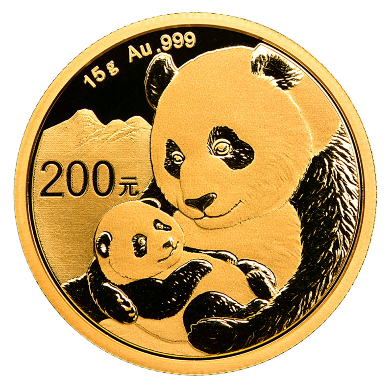 China Panda 15g Gold Coin 2019