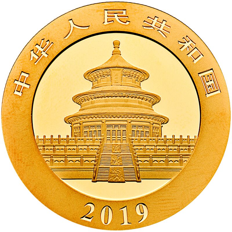 China Panda 30g Gold Coin 2019