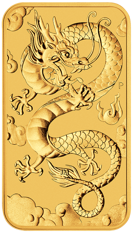 Dragon -rectangular- 1oz Gold Coin 2019