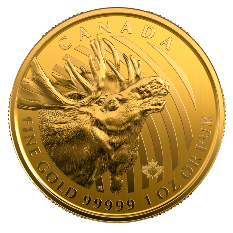 Call of the Wild &quot;Gold Moose&quot; 1oz Gold Coin 2019 | .99999