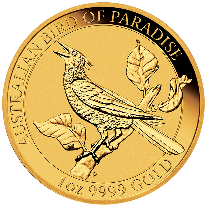 Birds of Paradise Manucodia Riflebird 1oz Gold Coin 2019