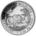 Somalia Elephant 1oz Silver Coin 2019 (margin scheme)