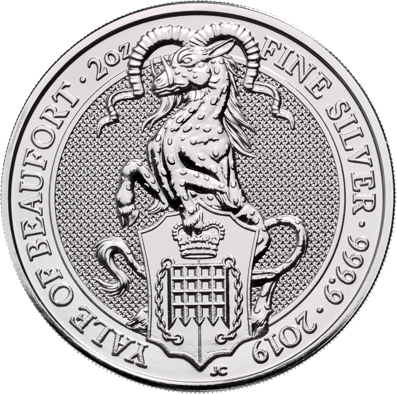 Queen's Beasts Yale 2oz Silver Coin 2019 (margin scheme)